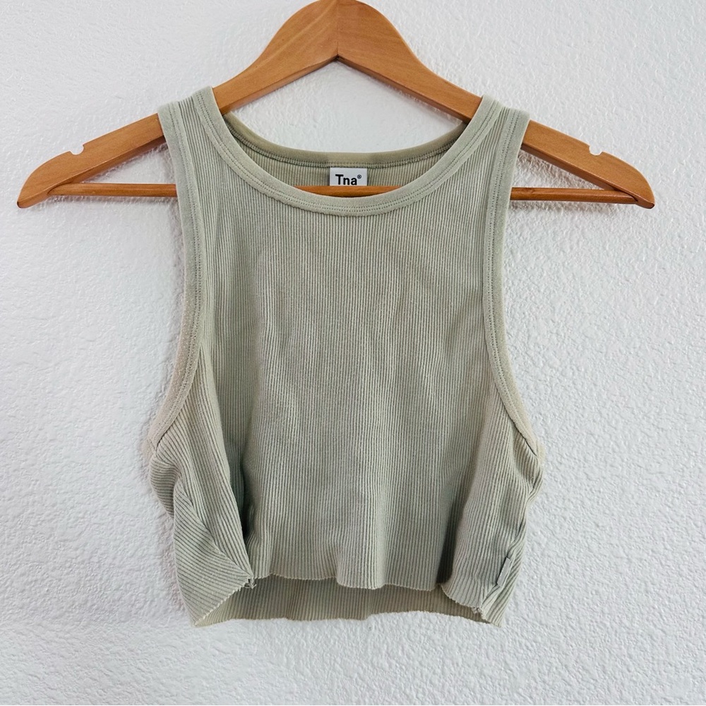 Aritzia TNA Green Crop Top Size Small